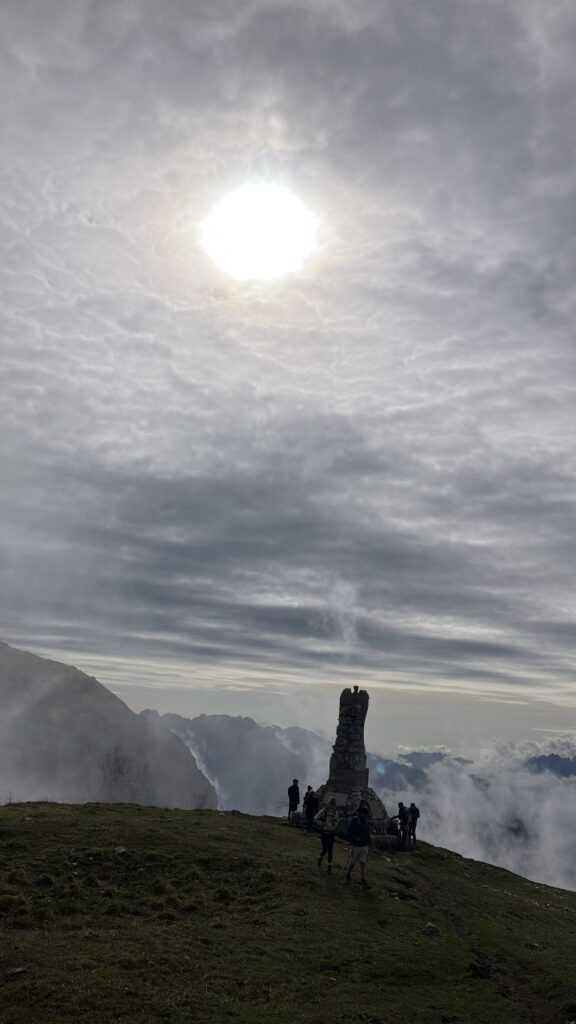 トレ・チーメ。ピークを背にして