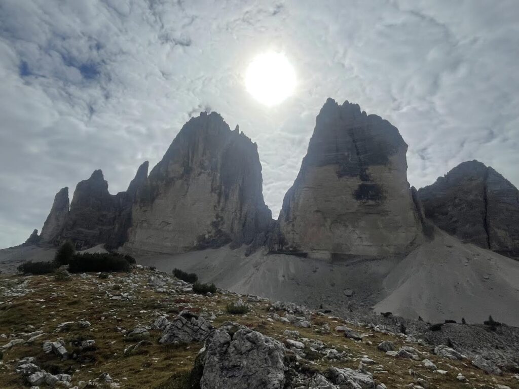 トレ・チーメ北からの眺め